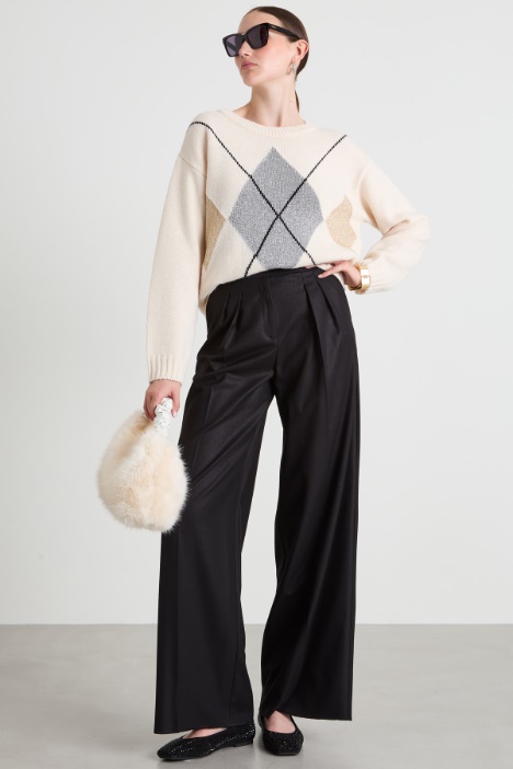 Pantaloni in twill laminato Intrend