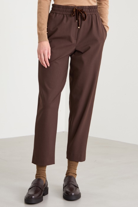 Pantalones anchos de lana