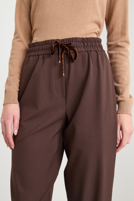 Pantalones anchos de lana