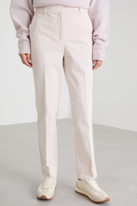 Pantaloni a sigaretta in twill
