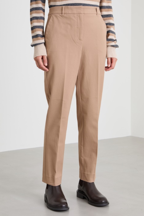 Pantaloni a sigaretta in twill