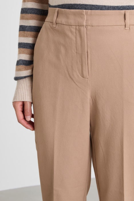 Pantaloni a sigaretta in twill