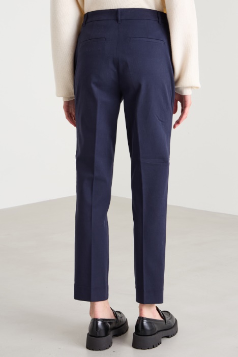 Pantaloni a sigaretta in twill