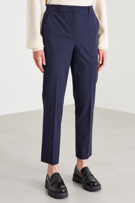 Pantaloni a sigaretta in twill