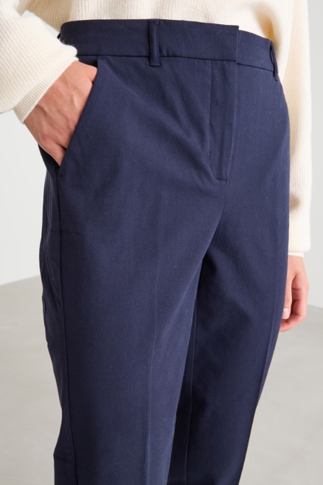 Pantaloni a sigaretta in twill