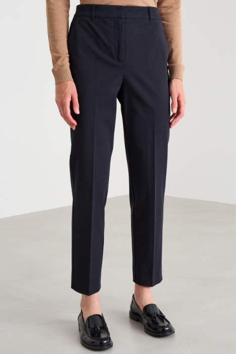 Pantaloni a sigaretta in twill