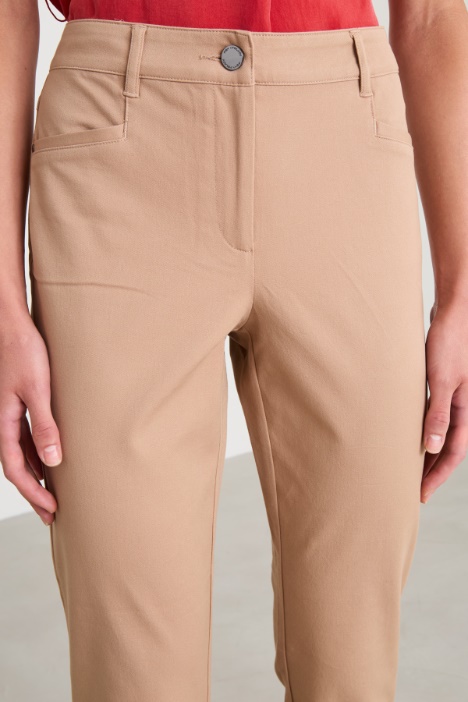 Pantaloni slim in cotone