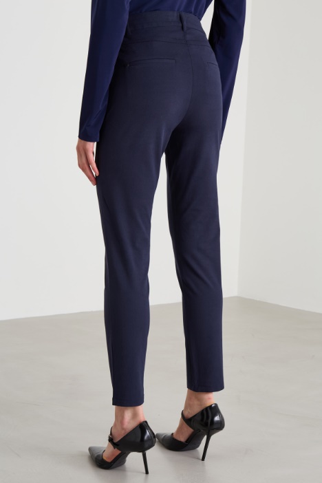 Pantaloni slim in cotone