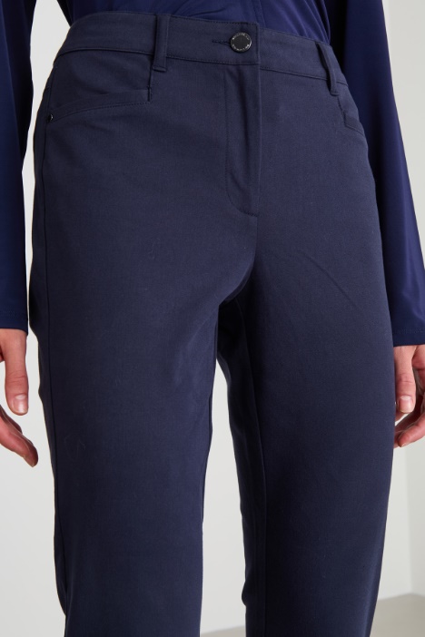 Pantaloni slim in cotone