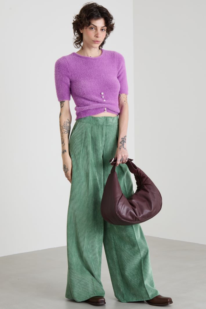 Pantaloni ampi in velluto Intrend