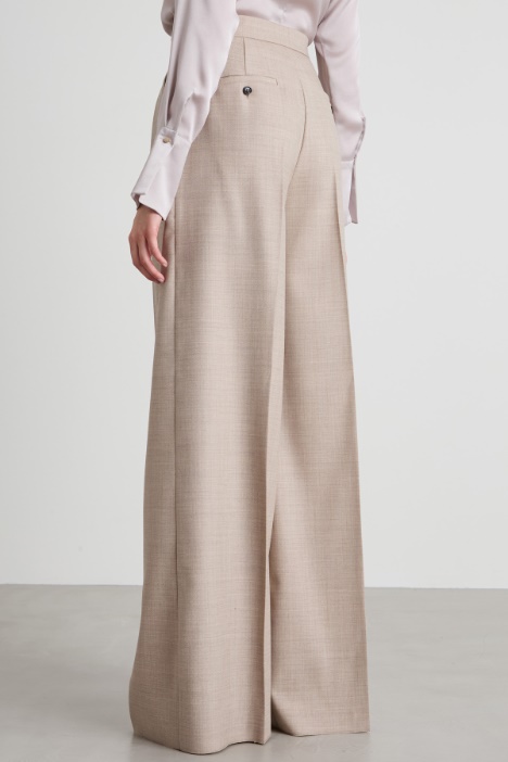 Pantaloni palazzo in lana