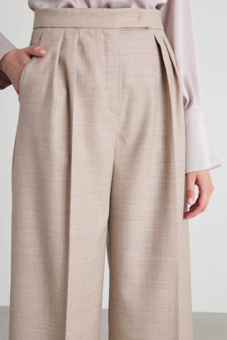 Pantaloni palazzo in lana