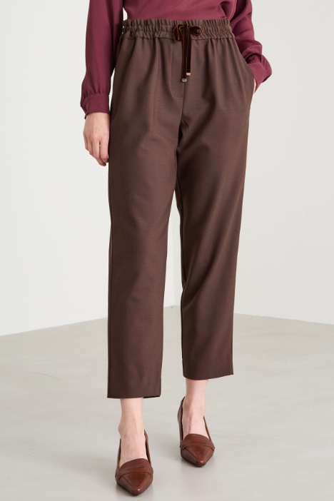 Pantaloni baggy in lana