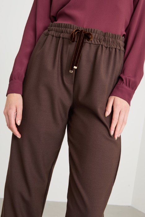 Pantaloni baggy in lana