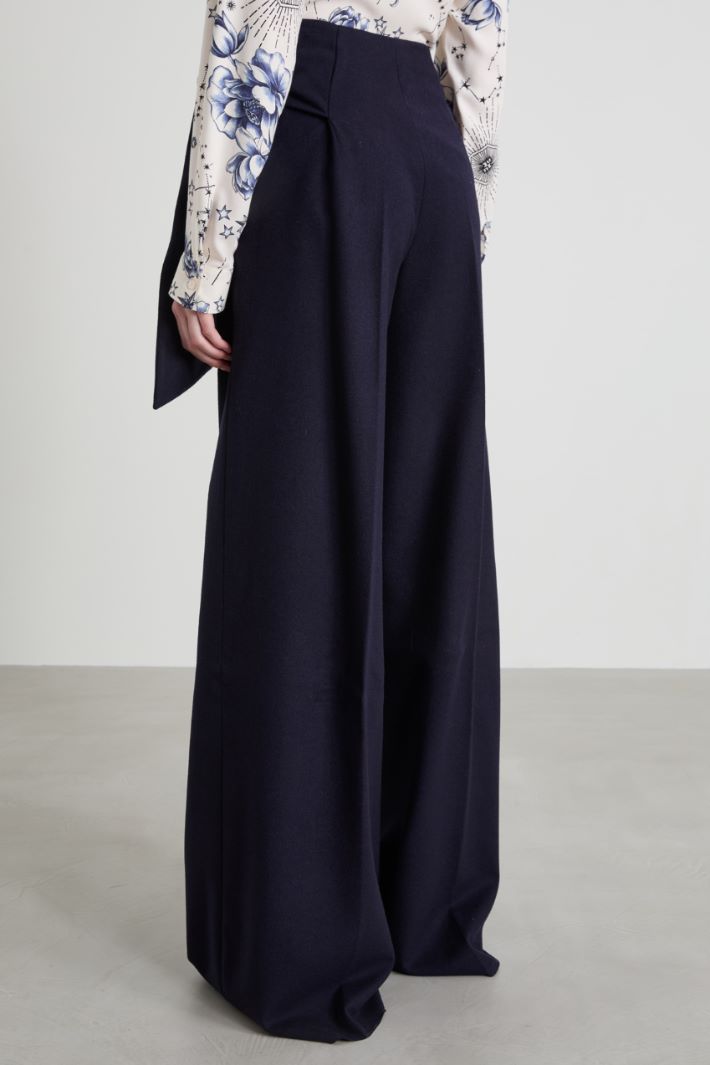 Wide-leg wool felt trousers Intrend - 3