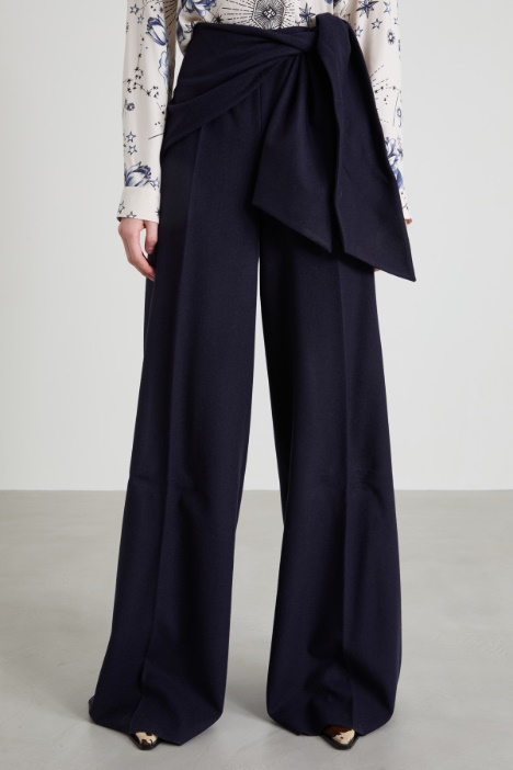 Pantaloni in feltro con pannello