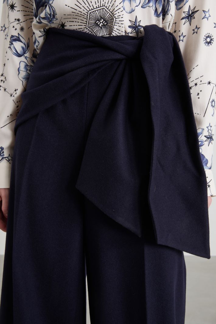 Wide-leg wool felt trousers Intrend - 4