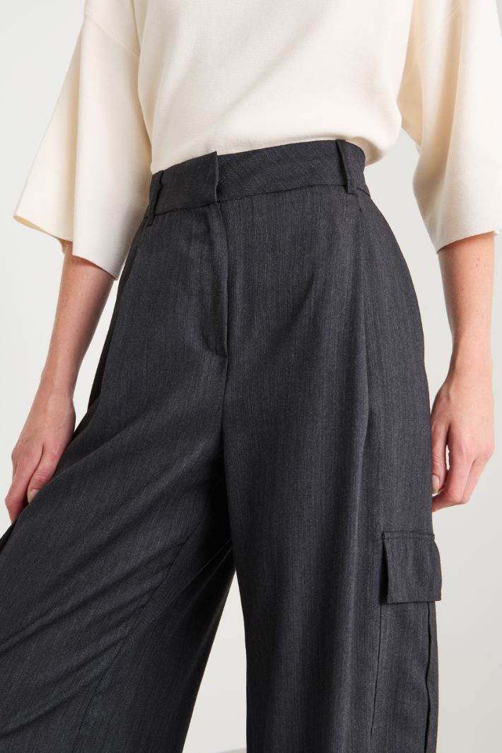 Wide-leg cargo trousers Intrend - 4
