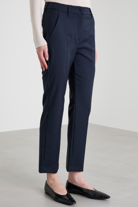 Pantaloni a sigaretta in lana