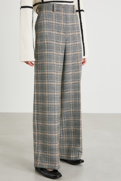 Pantaloni a palazzo in batavia