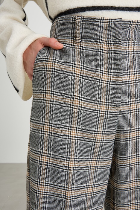 Pantaloni a palazzo in batavia