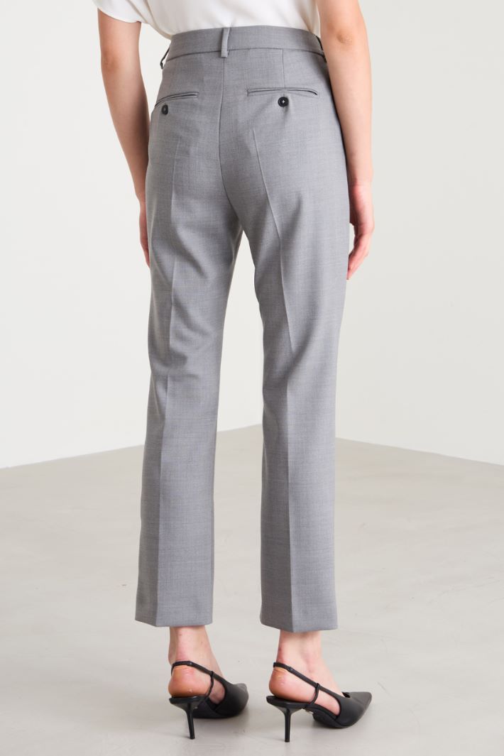 Pantaloni a sigaretta in lana