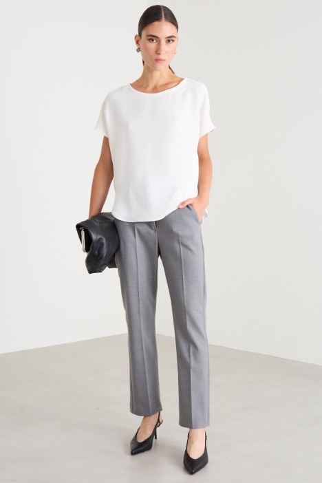 Pantaloni a sigaretta in lana Intrend