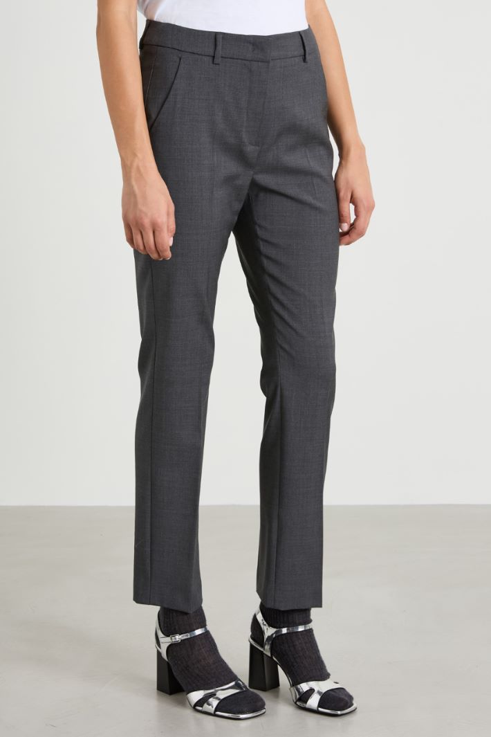 Pantaloni in tela di lana Intrend - 2