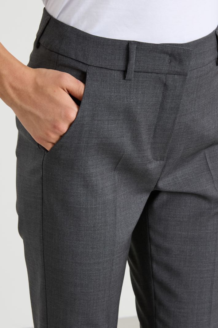 Pantaloni in tela di lana Intrend - 4