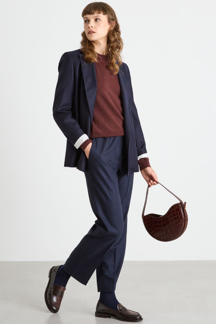 Trousers with elastic insert Intrend