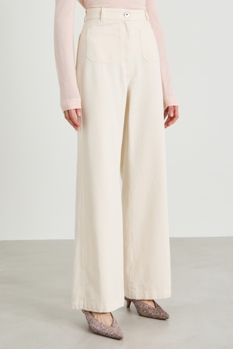 Pantalone in bull di cotone