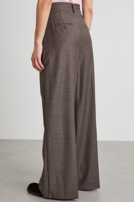 Pantaloni palazzo in flanella