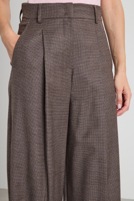 Pantaloni palazzo in flanella