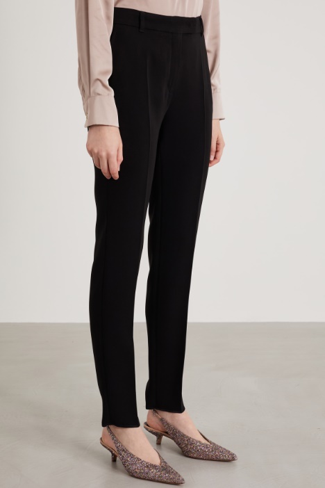 Pantaloni a sigaretta in cady