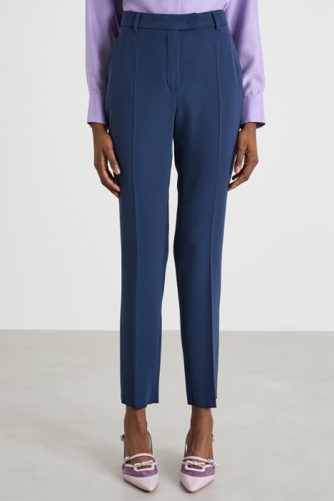 Pantaloni a sigaretta in cady