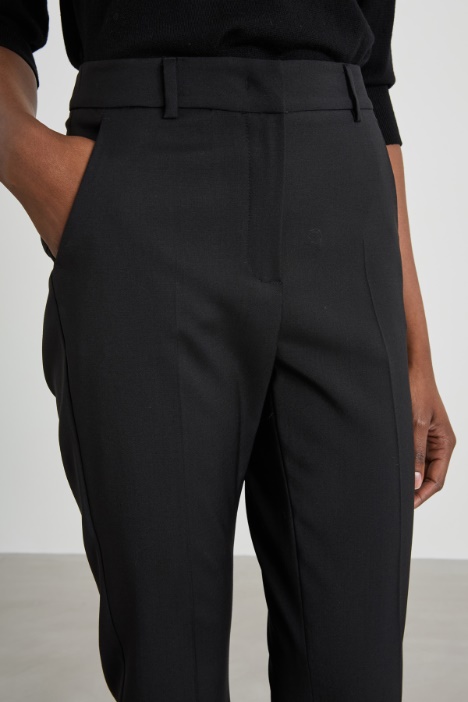 Pantaloni a sigaretta in lana