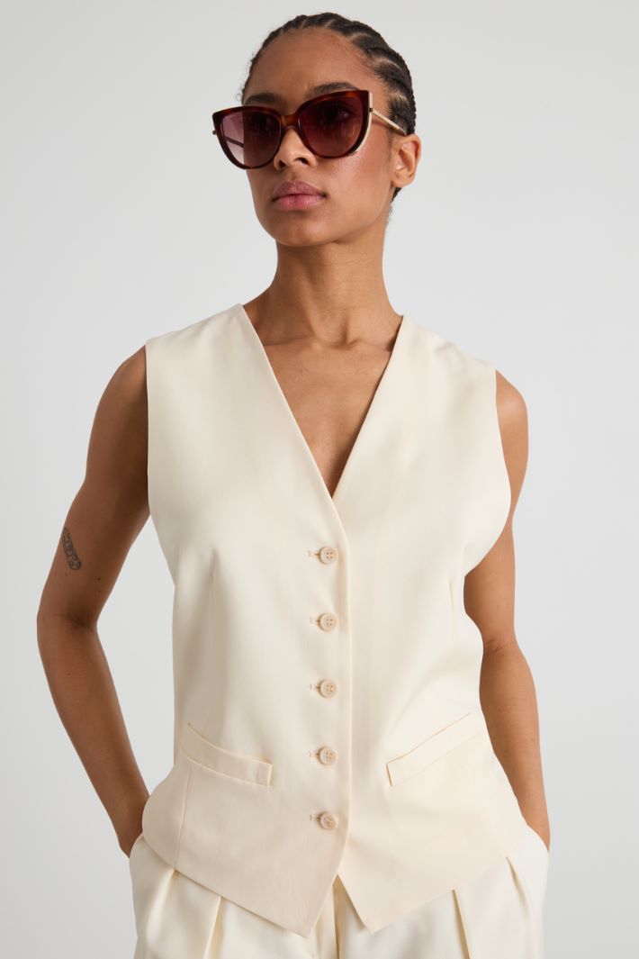 Gilet in tela di lana Intrend