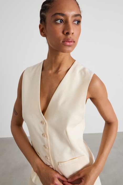 Gilet in tela di lana