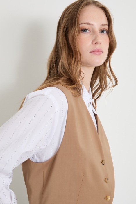 Gilet in tela di lana