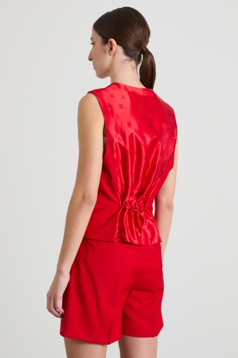 Gilet in tela di lana