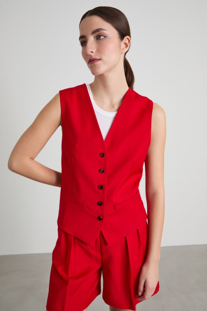 Gilet in tela di lana