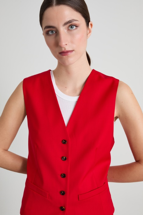 Gilet in tela di lana