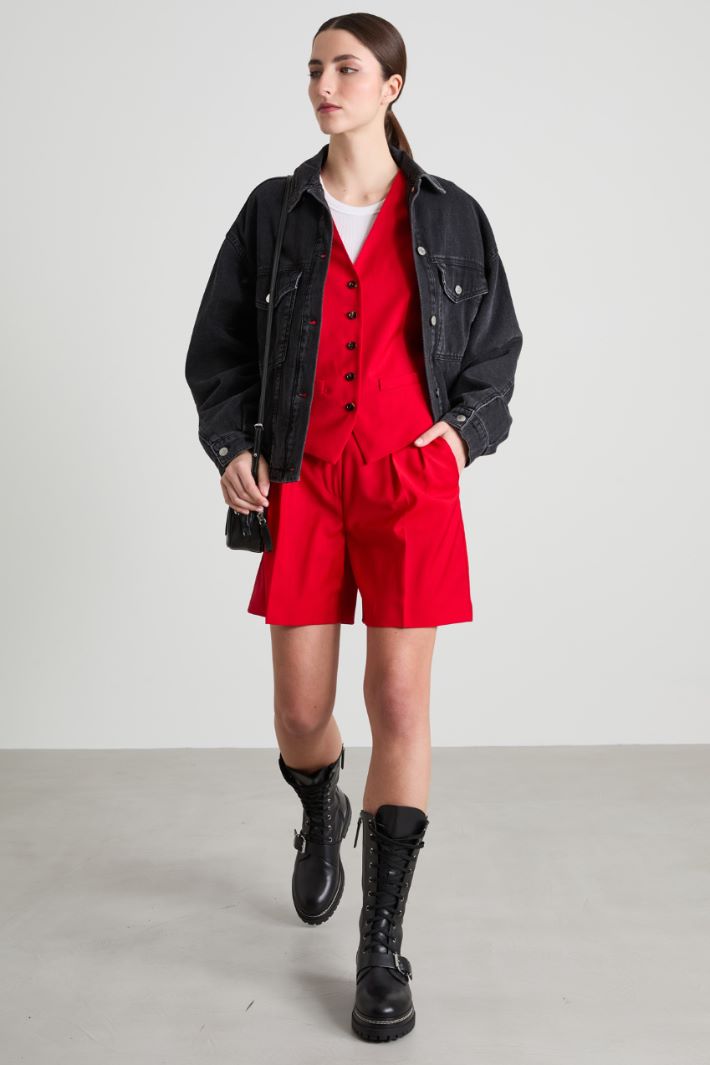 Gilet in tela di lana
