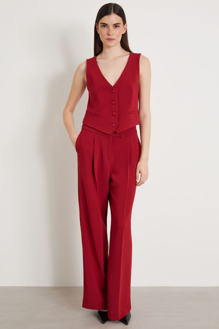 Gilet slim in crépe