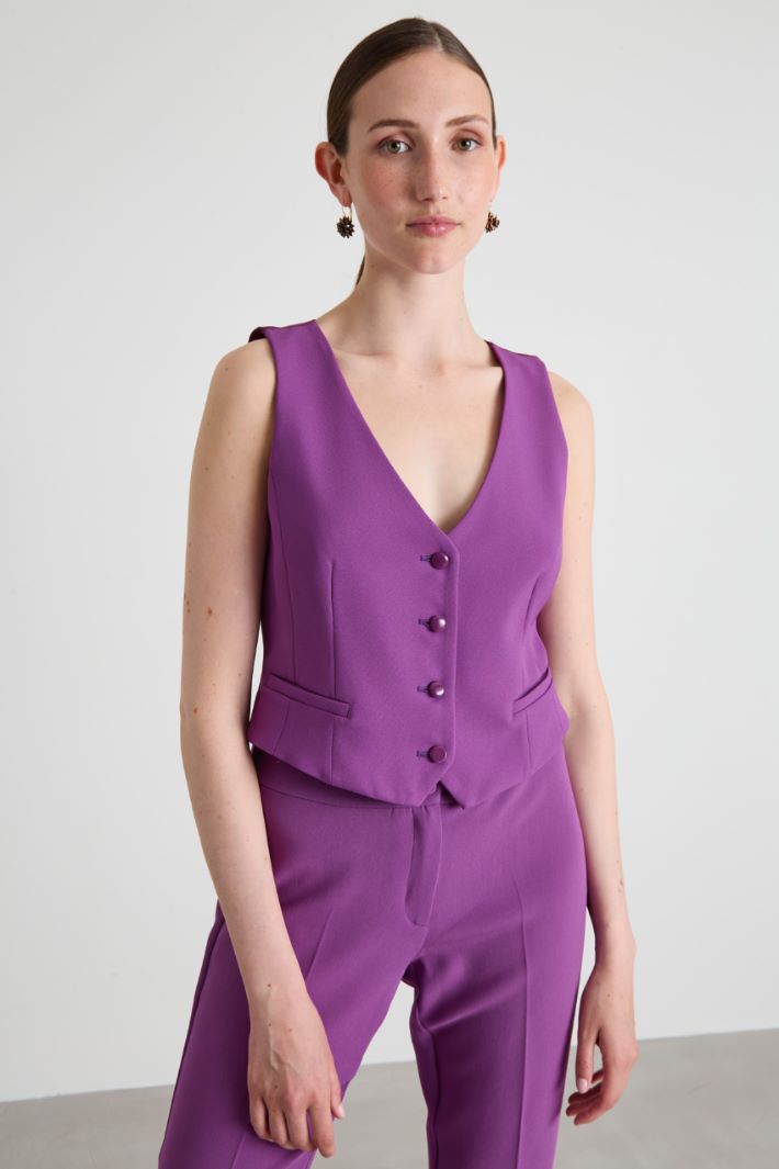 Gilet slim in crépe