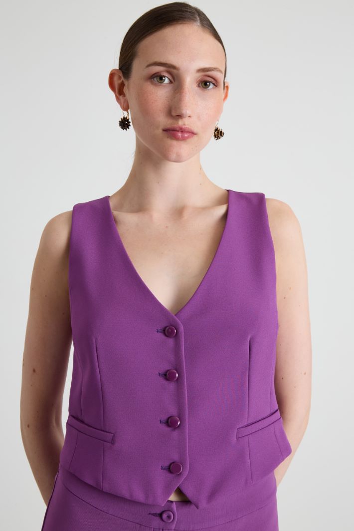 Gilet slim in crépe