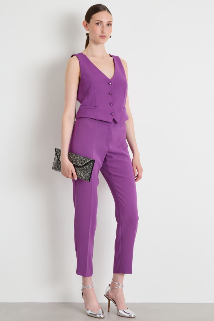 Gilet slim in crépe