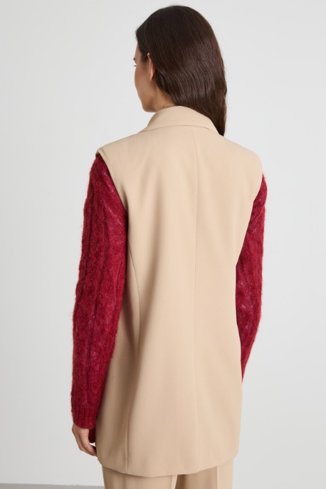 Gilet in twill fluido