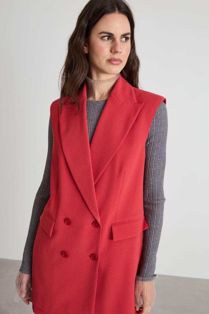 Gilet in twill fluido Intrend - 4