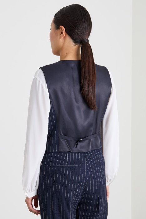 Gilet in tela e twill